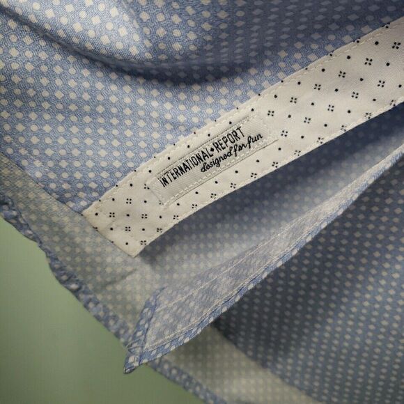 International Report Casual Shirt Mens Sz XL SLIM Short Sleeve Button Microfiber - Picture 8 of 16